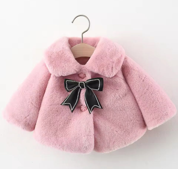 The Teddy-Bow Faux Fur Poncho