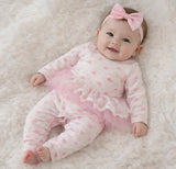 The Blush Bow Baby Romper Dress