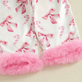 Candy Cane Cutie Pink Bows PJ Set