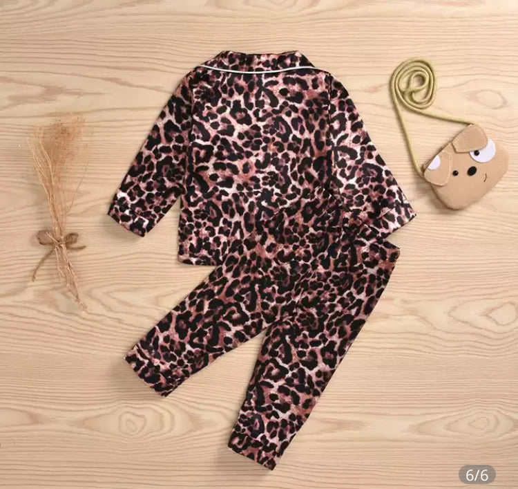 The Leopard Satin Pajamas