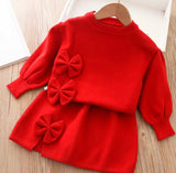 The Bow Sweater and Skirt Set