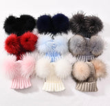 The Double Pom Real Fur Toques