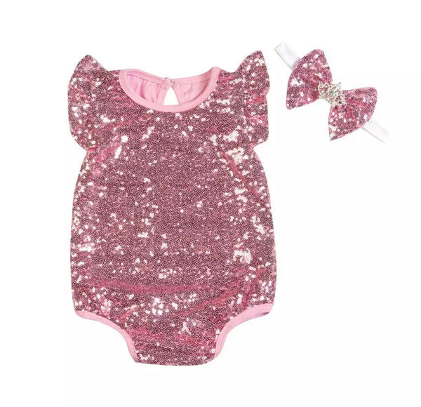 The Sequin Romper Crown Set