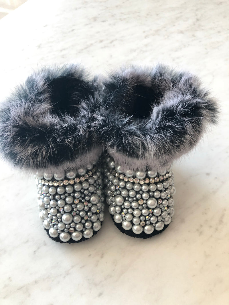 The Real-Fur Pearl Booties
